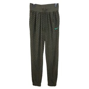 NEW Nike Everyday Modern Textured High Rise Terry Joggers Womens Small Green